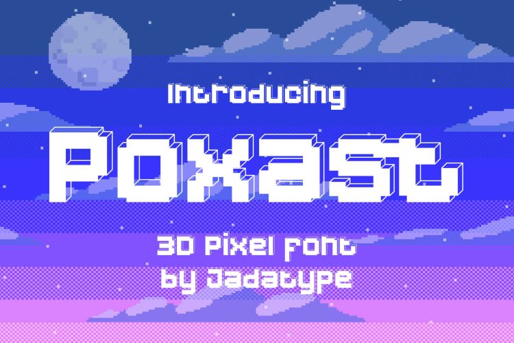 3D Pixel Font