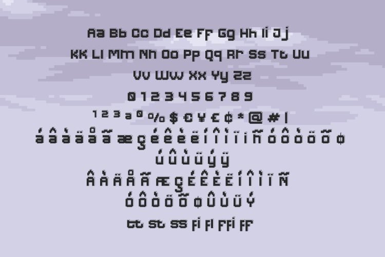 3D Pixel Font