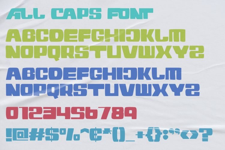 All Caps Display Font