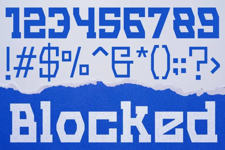 display serif font