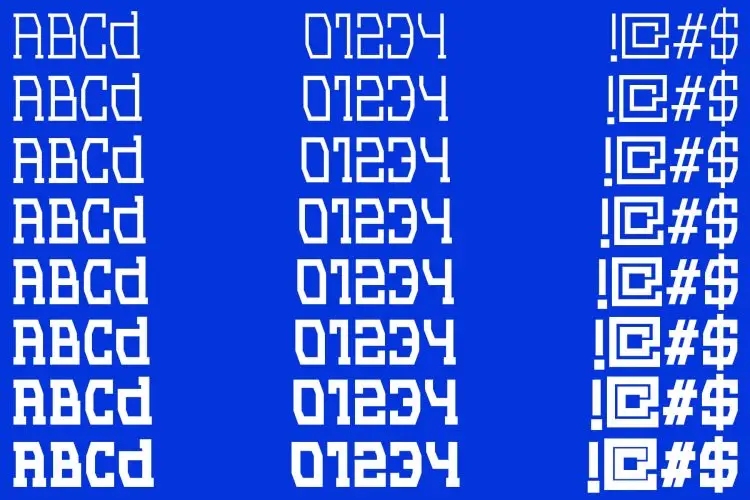 display serif font