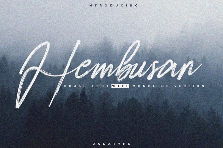 hembusan script font