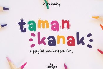 taman kanak display font