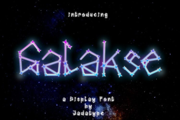 galakse display font
