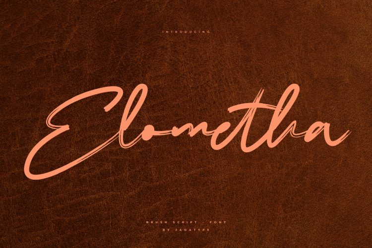 elometha script font