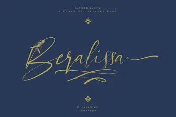 beralissa calligraphy script font