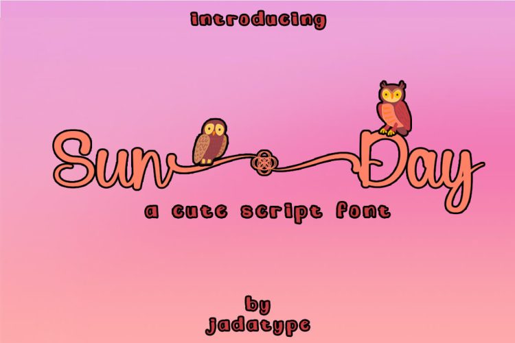 sun day script font