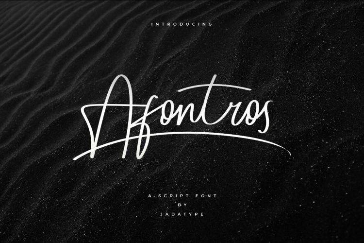 afontros script font