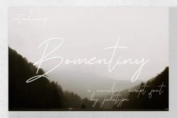 bomentiny script font