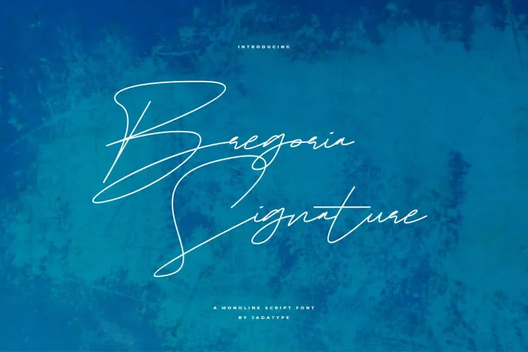 bregoria signature font