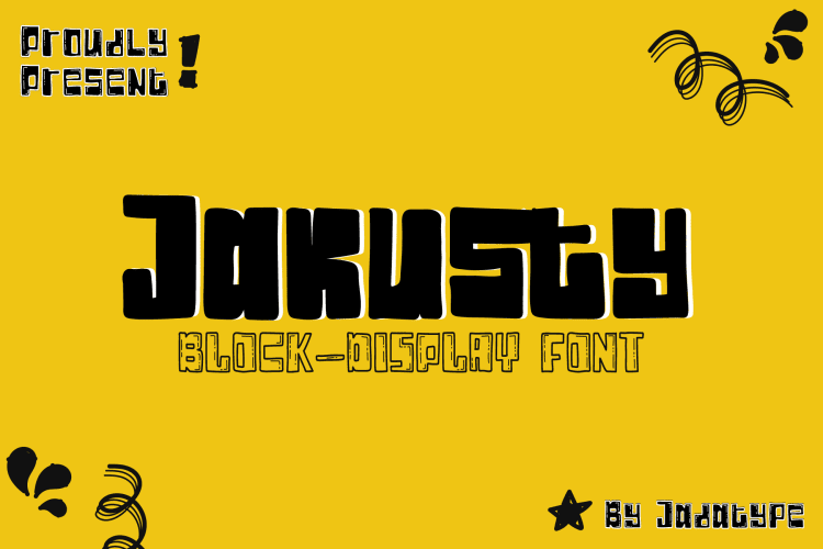 jakusty display font