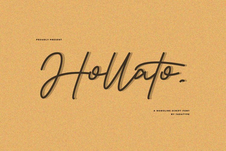 hollato cursive monoline