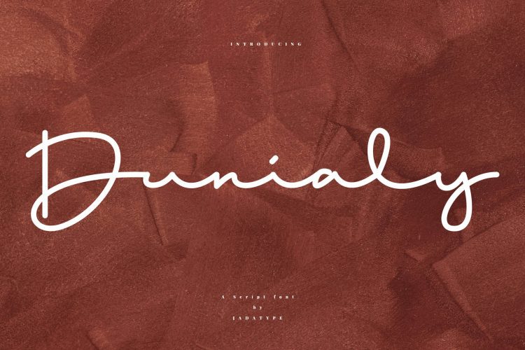 dunialy monoline script font