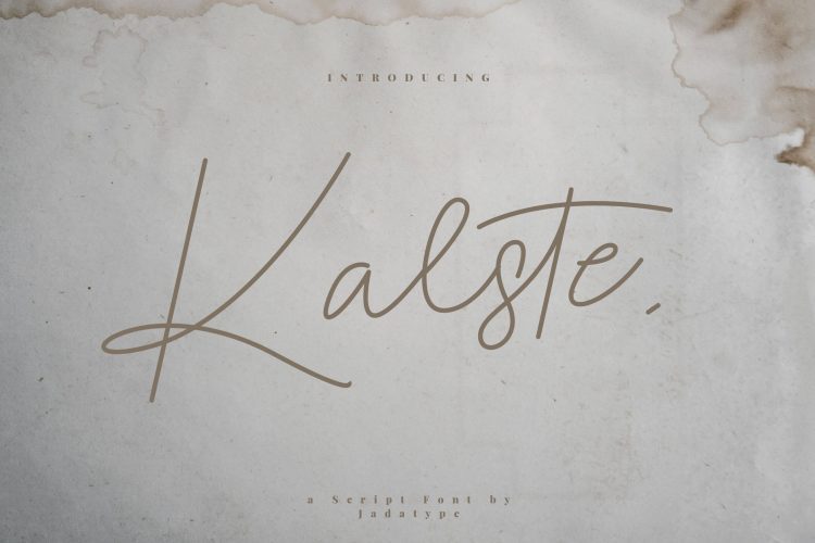 kalste script monoline