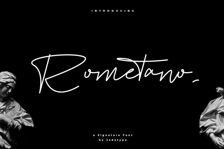 rometano monoline signature font