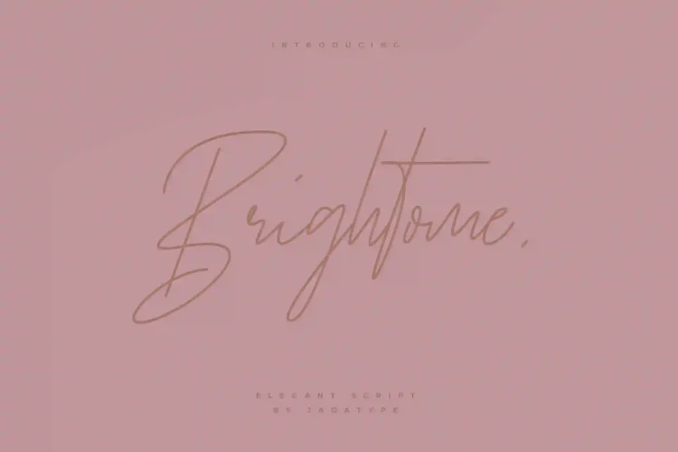 brightome script font