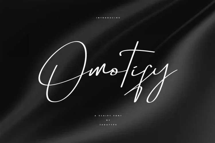 omotify script font