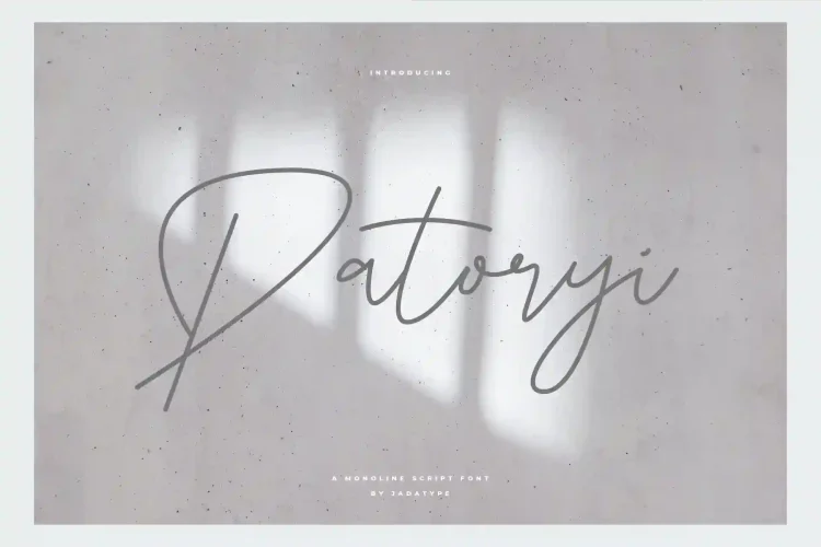 patoryi script font