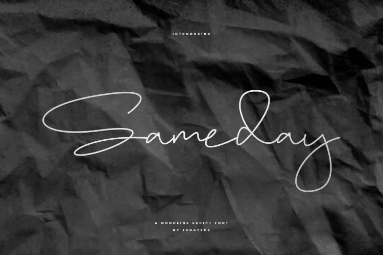 sameday script font