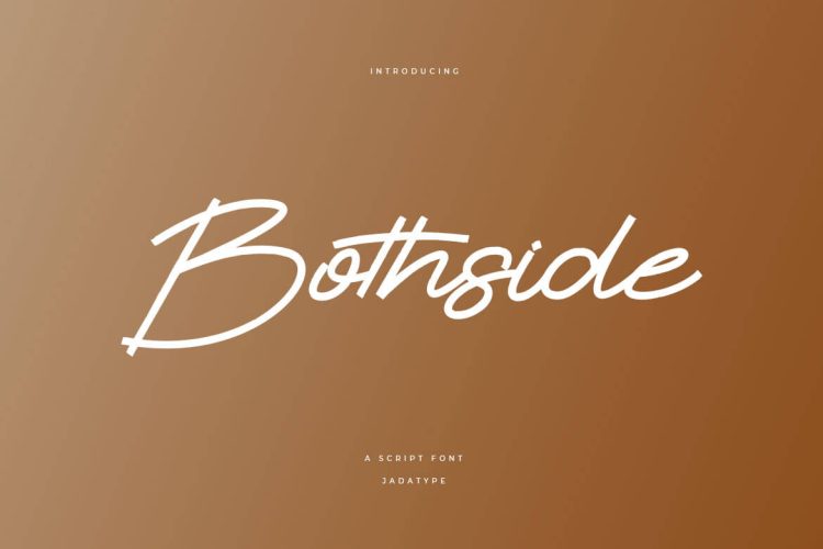 bothside script font
