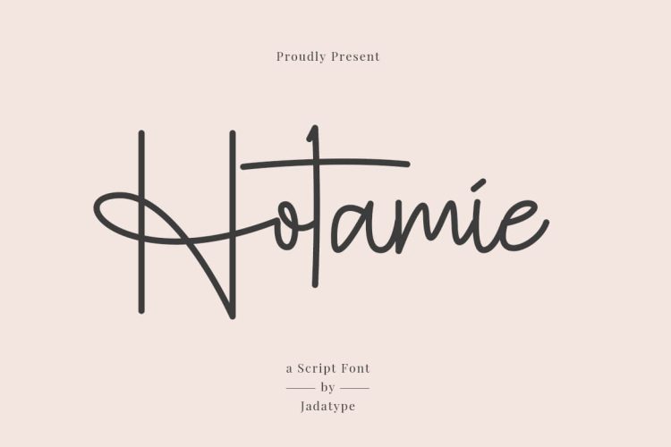 hotamie script font