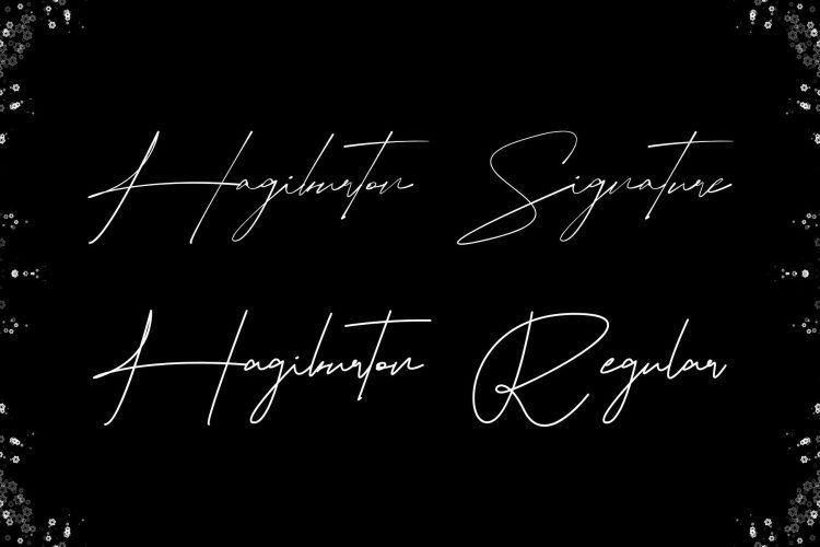 hagiburton script font