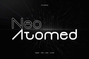 neo atomed display font