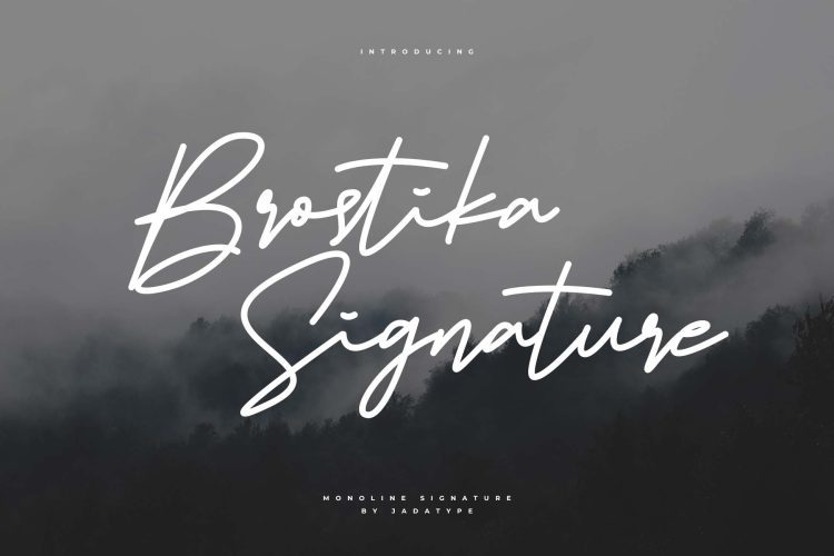 brostika signature font
