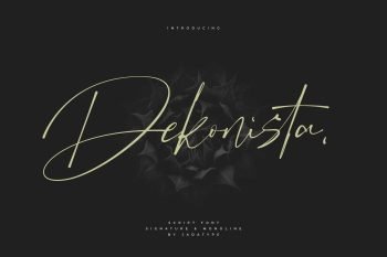 dekonista script font