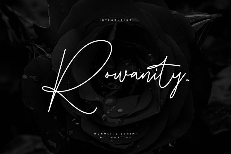 rowanity script monoline