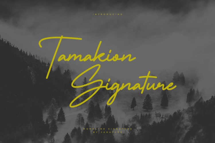 tamakion signature font