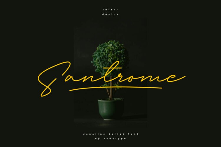 santrome signature font