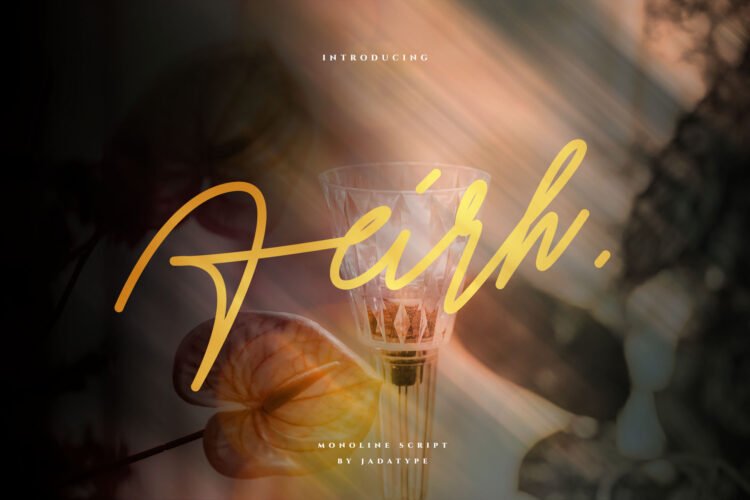 feirh modern monoline script font