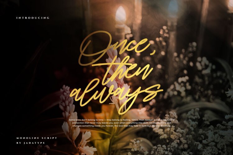 feirh modern monoline script font