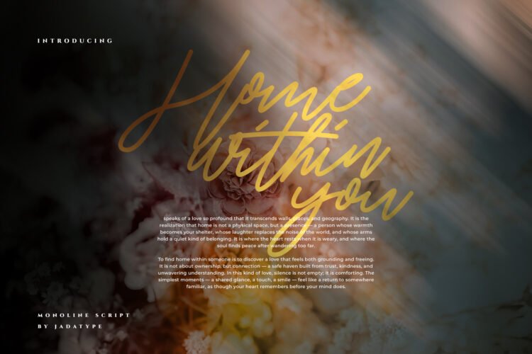 feirh modern monoline script font