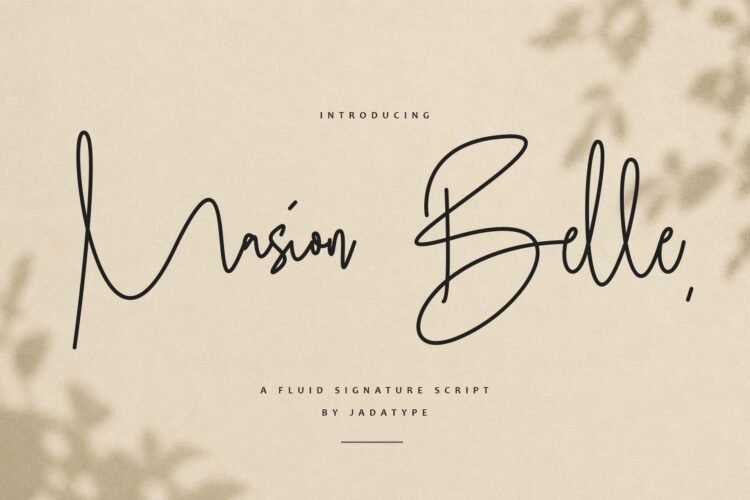 masion belle script font