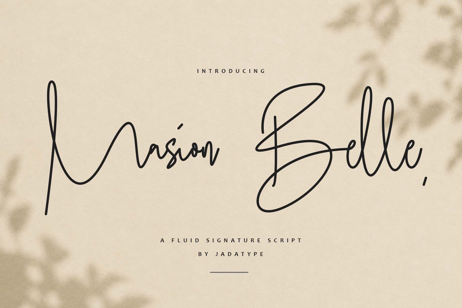 masion belle script font