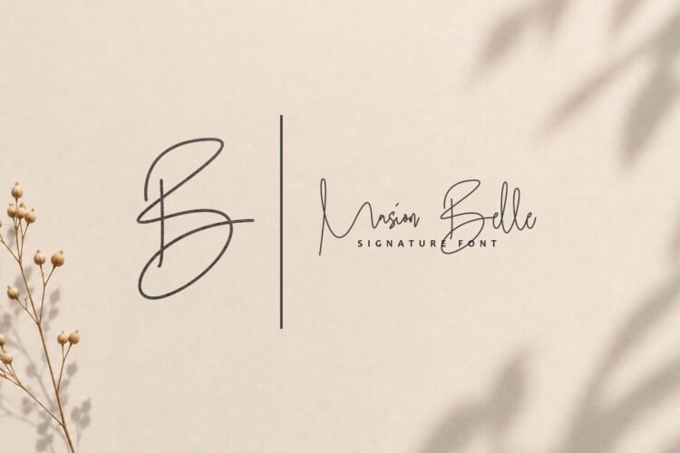 masion belle script font