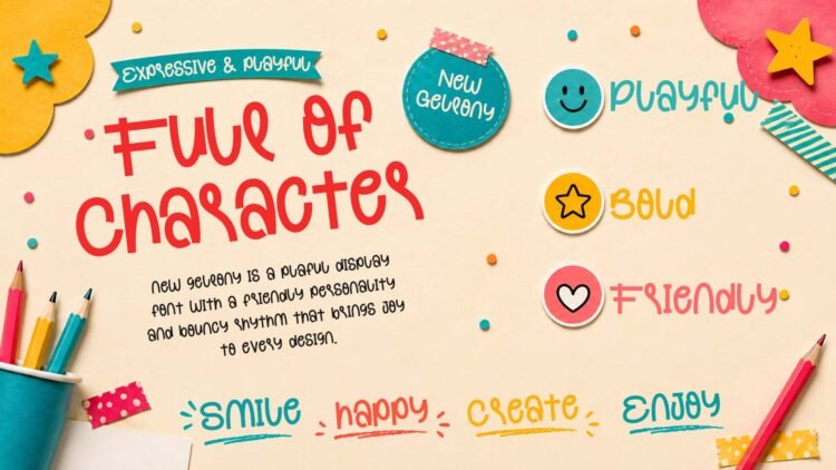 new gellony display font
