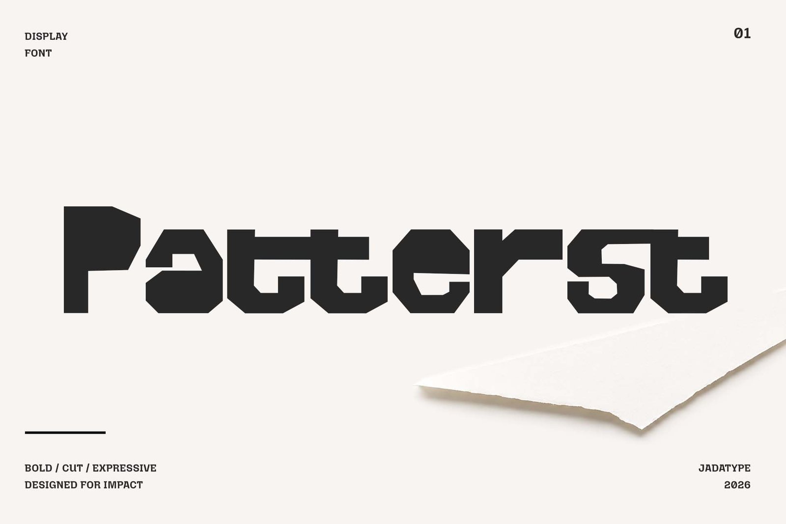 Patterst Display Font
