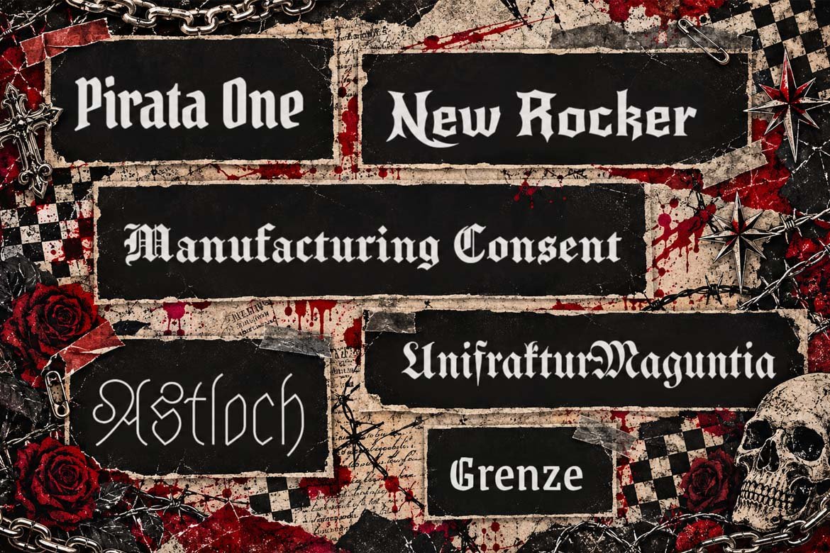 Font Style Gothic: 7 Free Gothic Fonts for Creative Designs