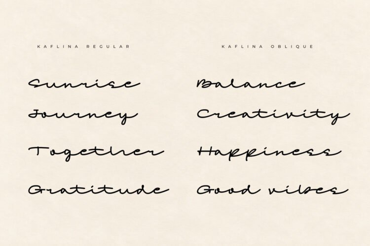 Kaflina - Elegant Monoline Signature
