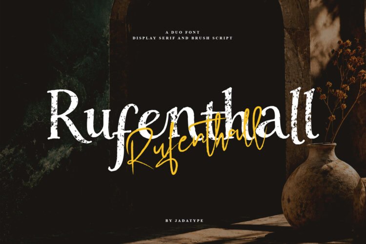 Rufenthall - Textured Serif & Brush Script Duo