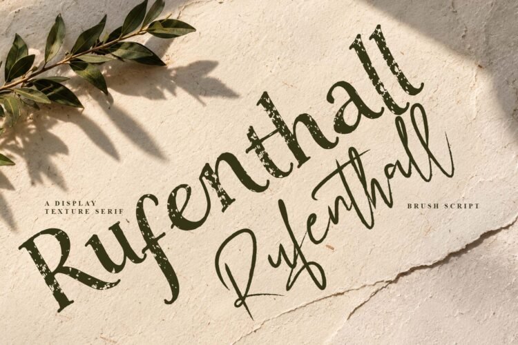 Rufenthall - Textured Serif & Brush Script Duo