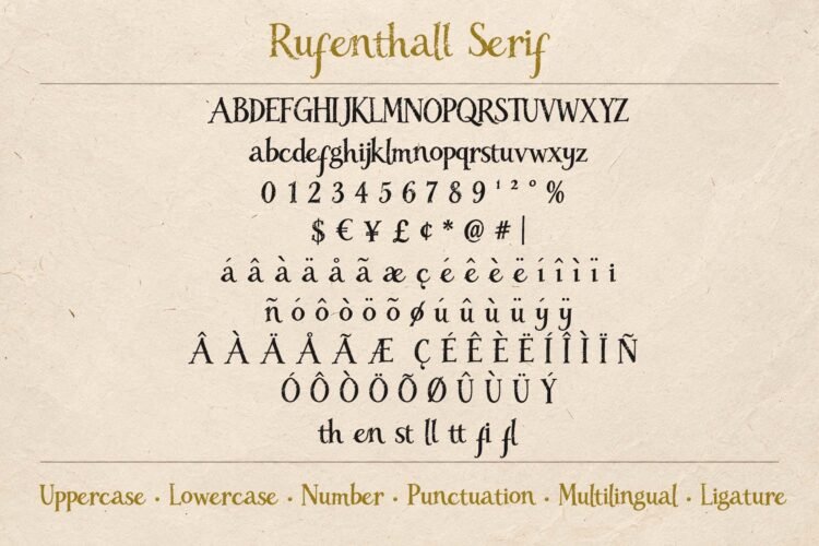 Rufenthall - Textured Serif & Brush Script Duo
