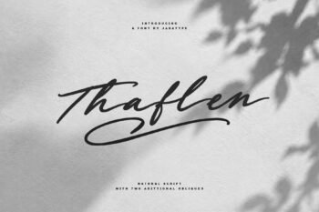Thaflen - Natural Flowing Script