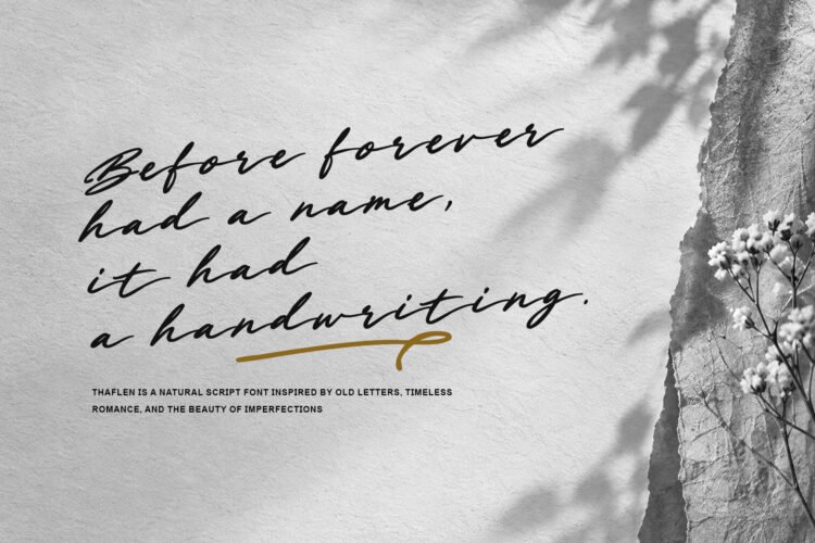 Thaflen - Natural Flowing Script