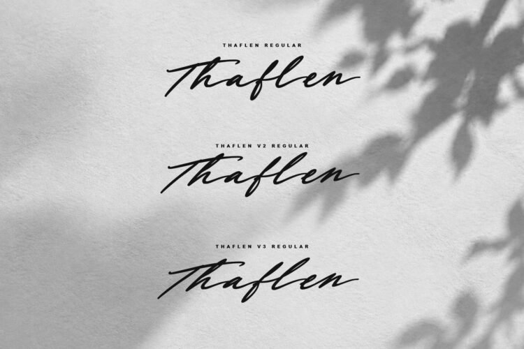 Thaflen - Natural Flowing Script